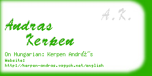 andras kerpen business card